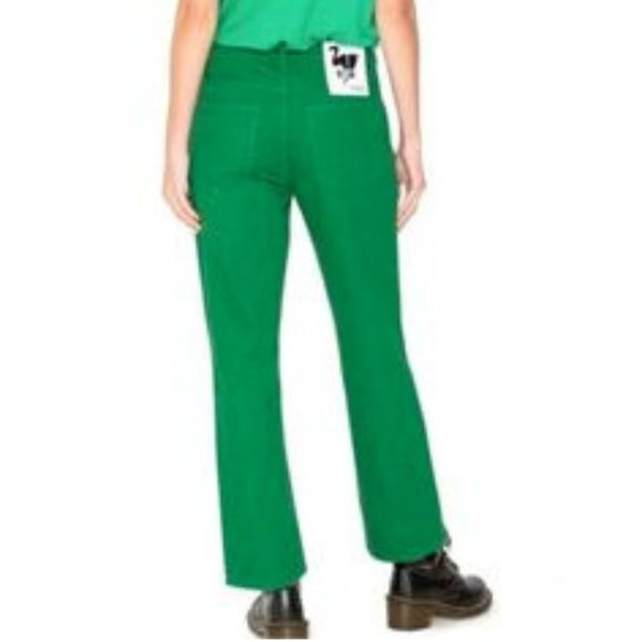 Free People X Sandrine Rose Virgin Label Jeans Sapin Green New With Tags NWT Qty - Picture 4 of 13